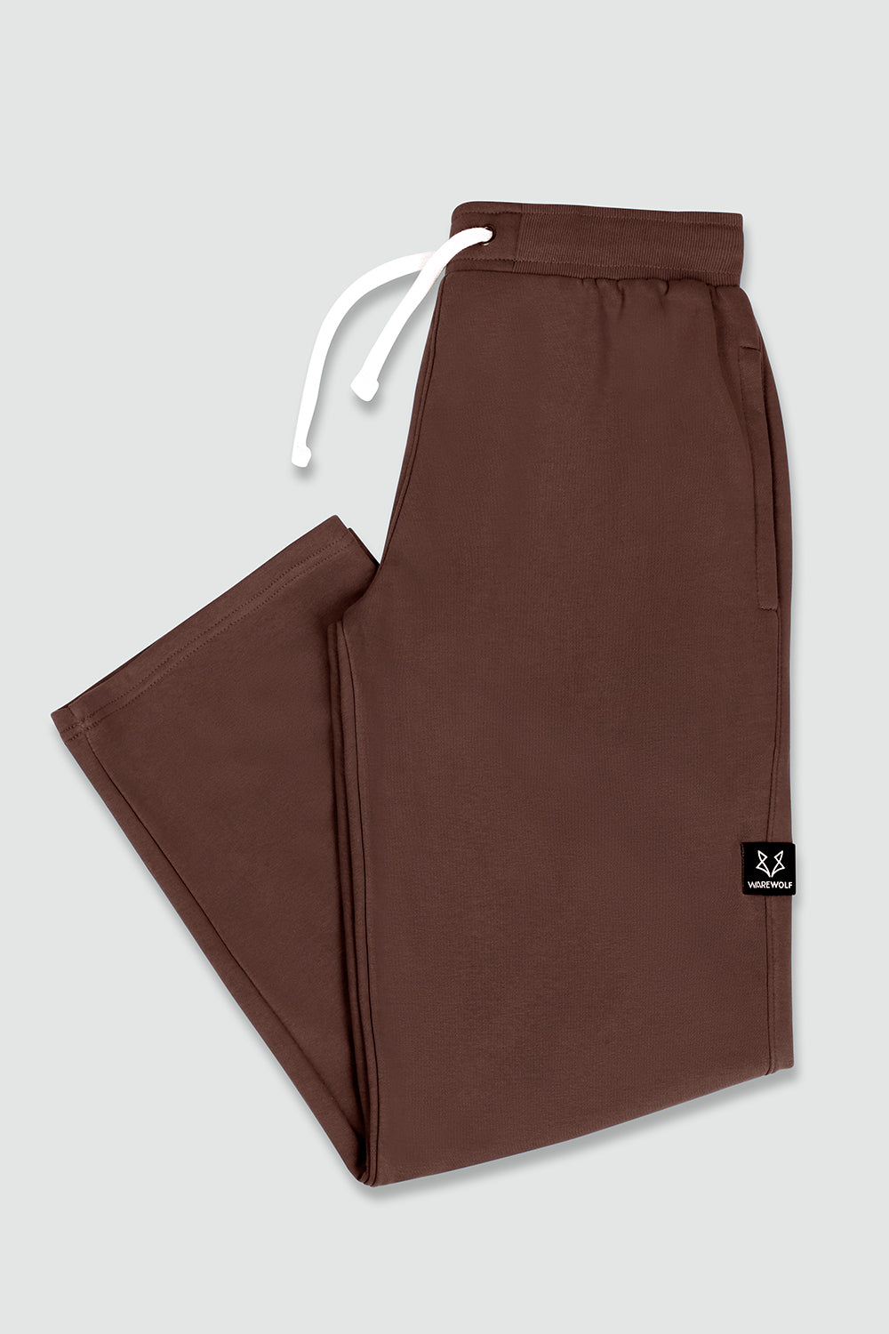 Warewolf Essential Oversized Cotton Track Pant β Brown