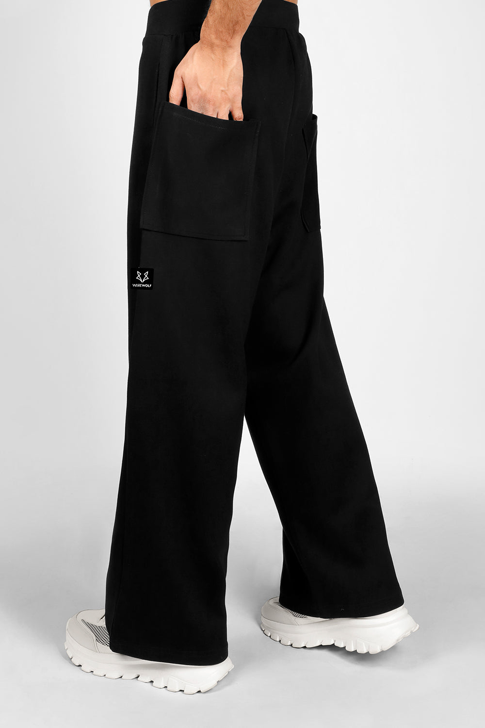 Warewolf Essential Oversized Cotton Track Pant – Black