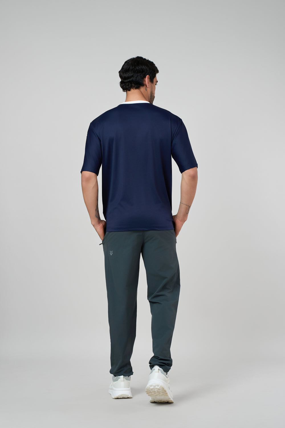 Eclipse WolfSkin T-Shirt - Cropped Oversized Navy