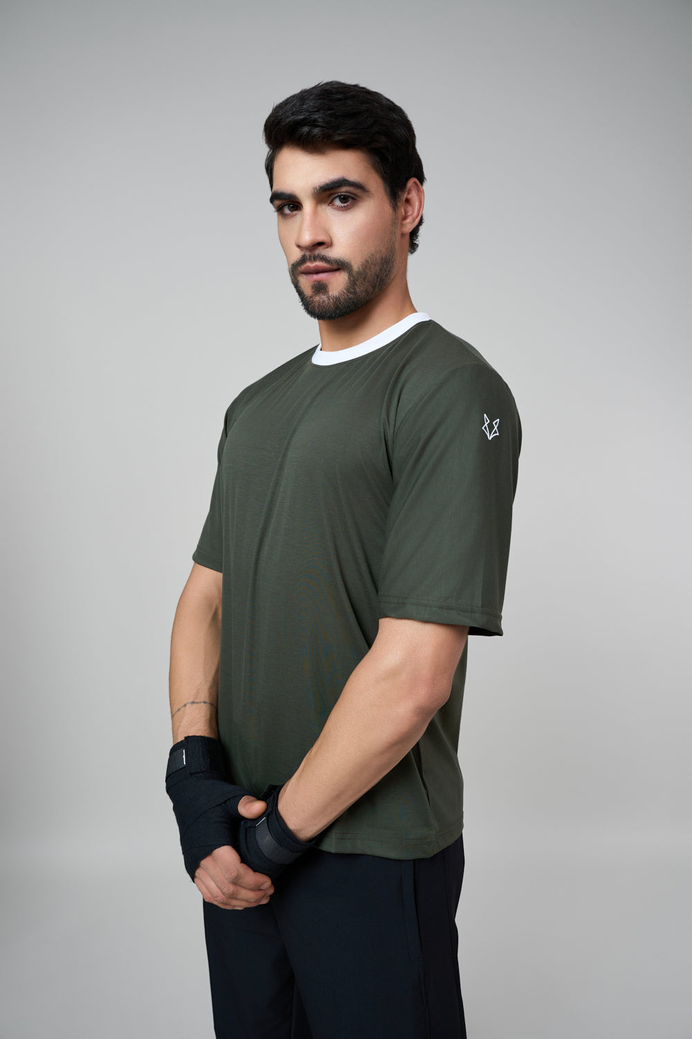 Eclipse WolfSkin T-Shirt - Cropped Oversized Olive