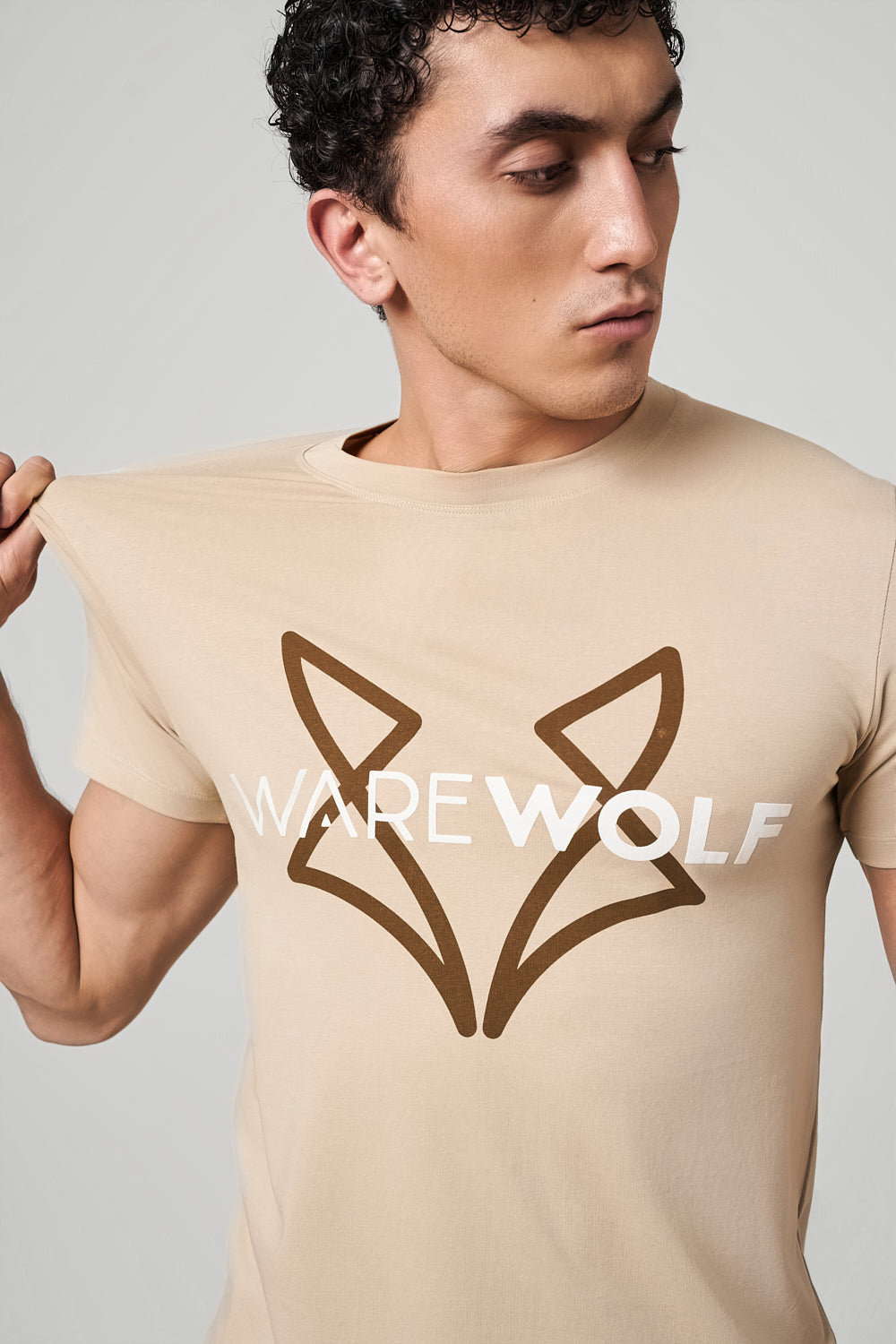 Soul WolfKnit Sportswear Crewneck in Beige – Regular Fit for training or everyday wear
