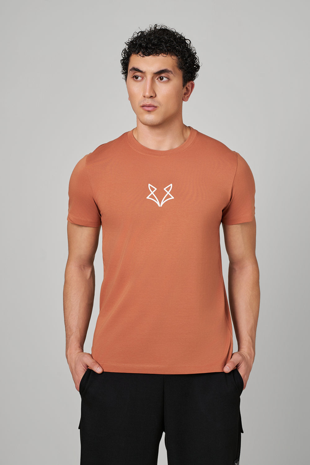 Peach Spot WolfKnit Sportswear Crewneck for men – Cotton T-shirt, 4-Way Stretch, Comfort