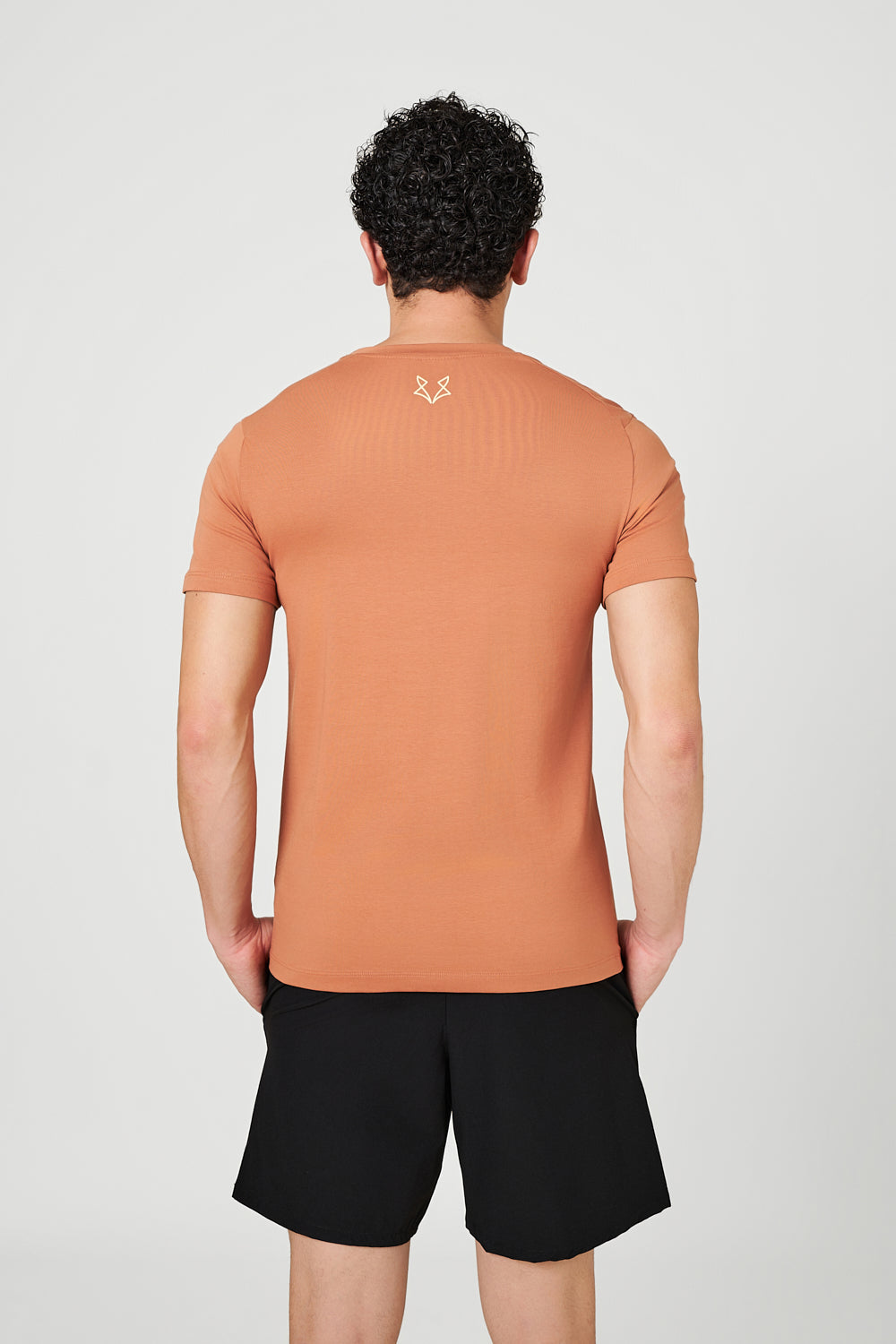 Warewolf Regular Fit The Statement WolfKnit Sportswear Crewneck – Cotton T-shirt, 4-Way Stretch, Comfort – Peach