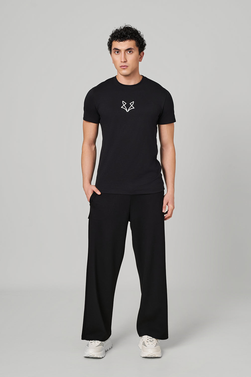 Black Spot WolfKnit Sportswear Crewneck for men – Cotton T-shirt, 4-Way Stretch, Comfort