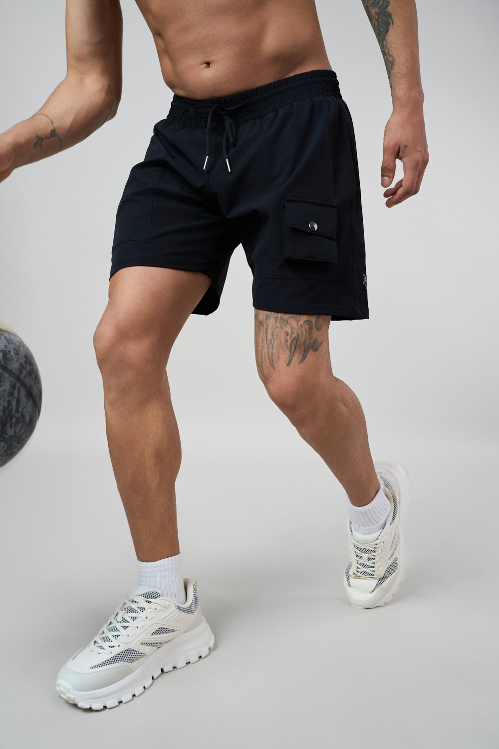 Oasis Cargo Nylon Shorts Black