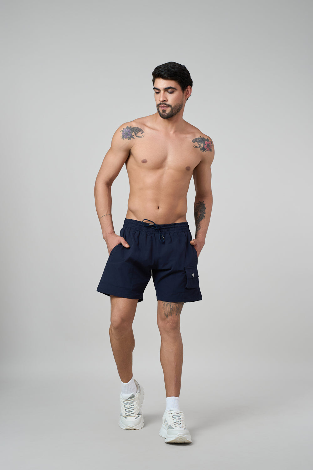 Oasis Cargo Nylon Shorts Blue