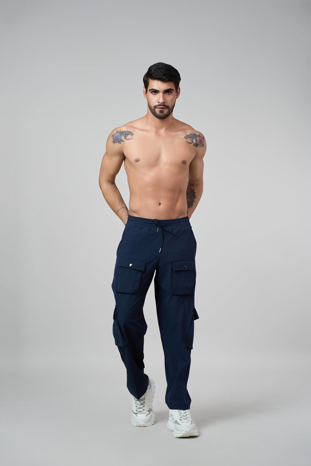 Canyon Cargo Nylon Track Pant Blue