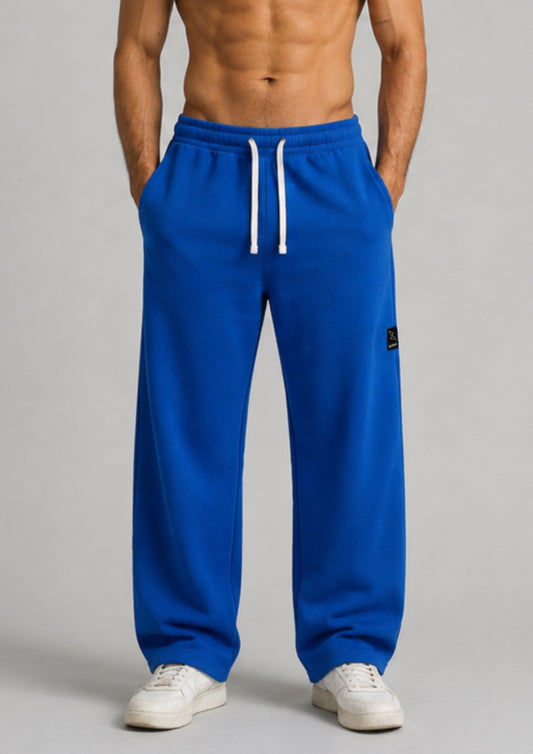 Warewolf Essential Oversized Cotton Track Pant – Blue