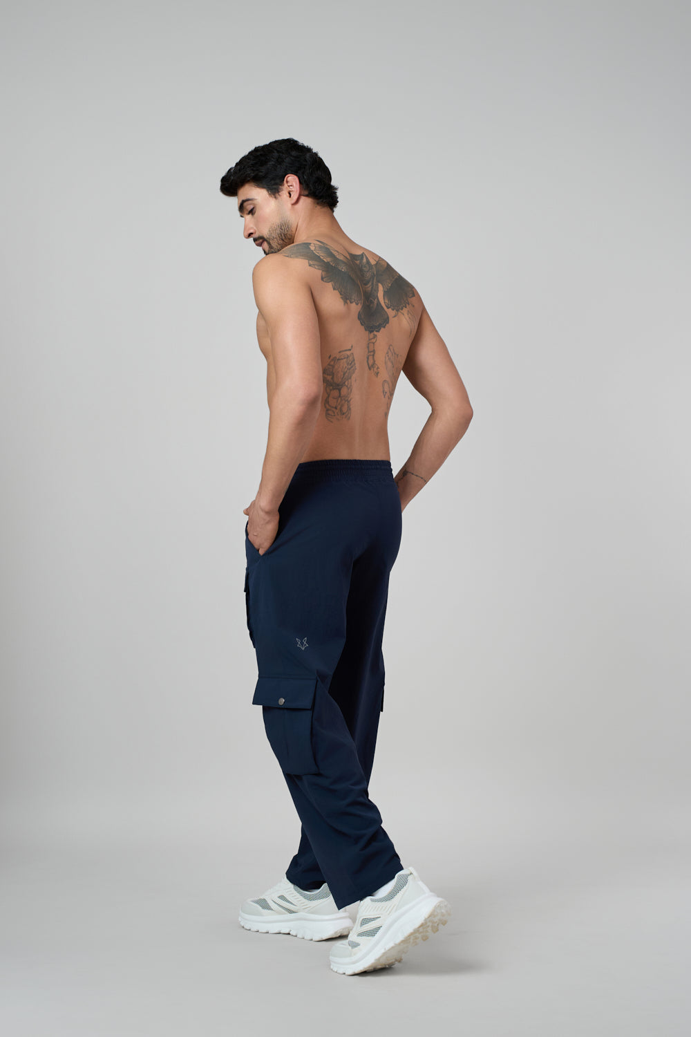 Canyon Cargo Nylon Track Pant Blue