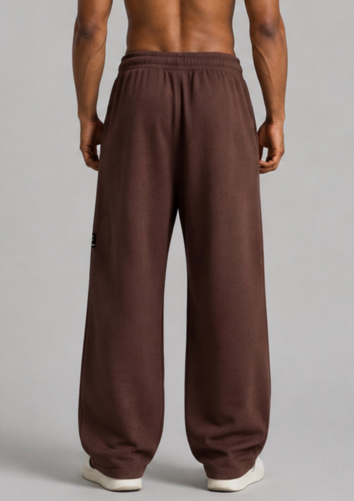 Warewolf Essential Oversized Cotton Track Pant – Brown