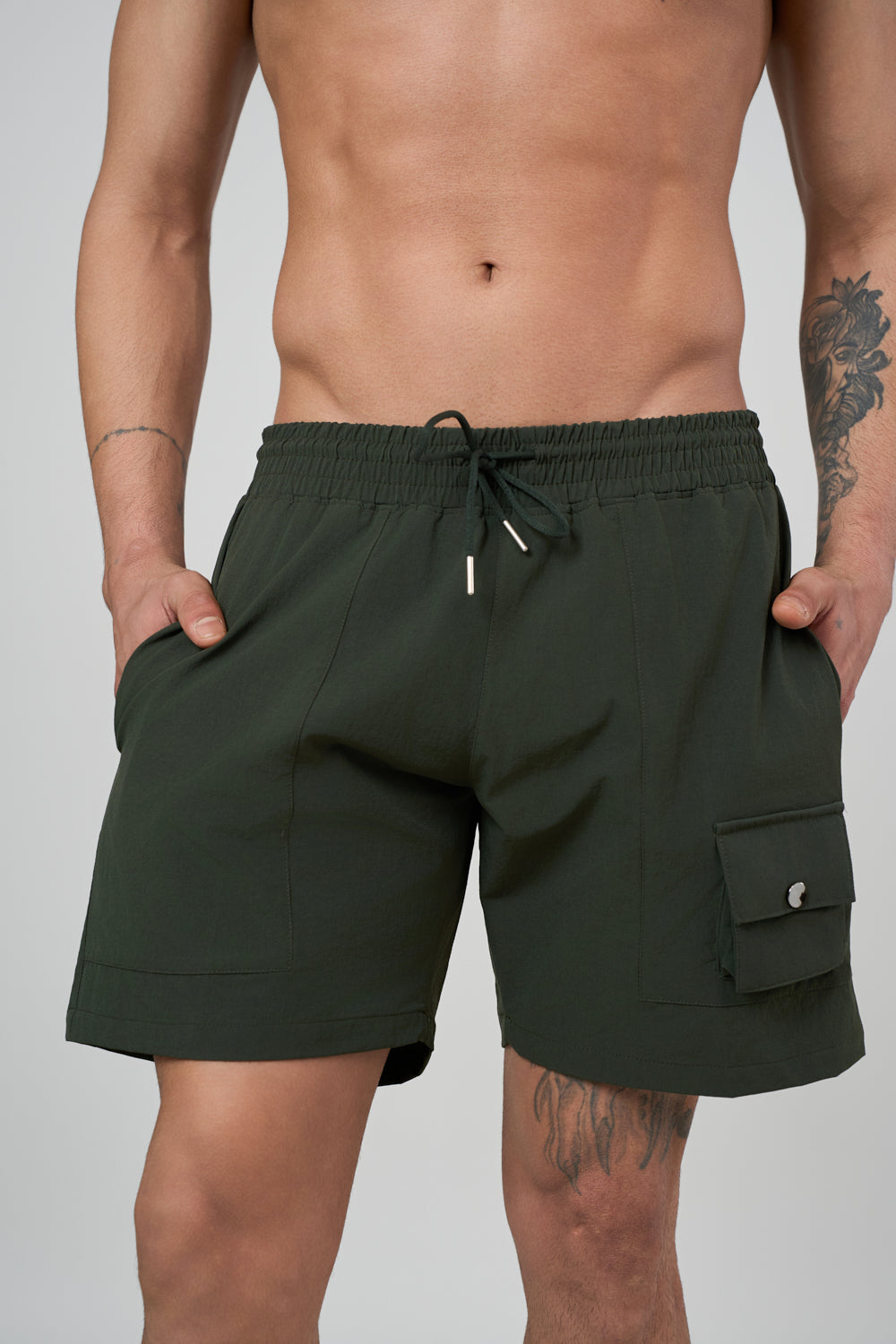 Oasis Cargo Nylon Shorts Green