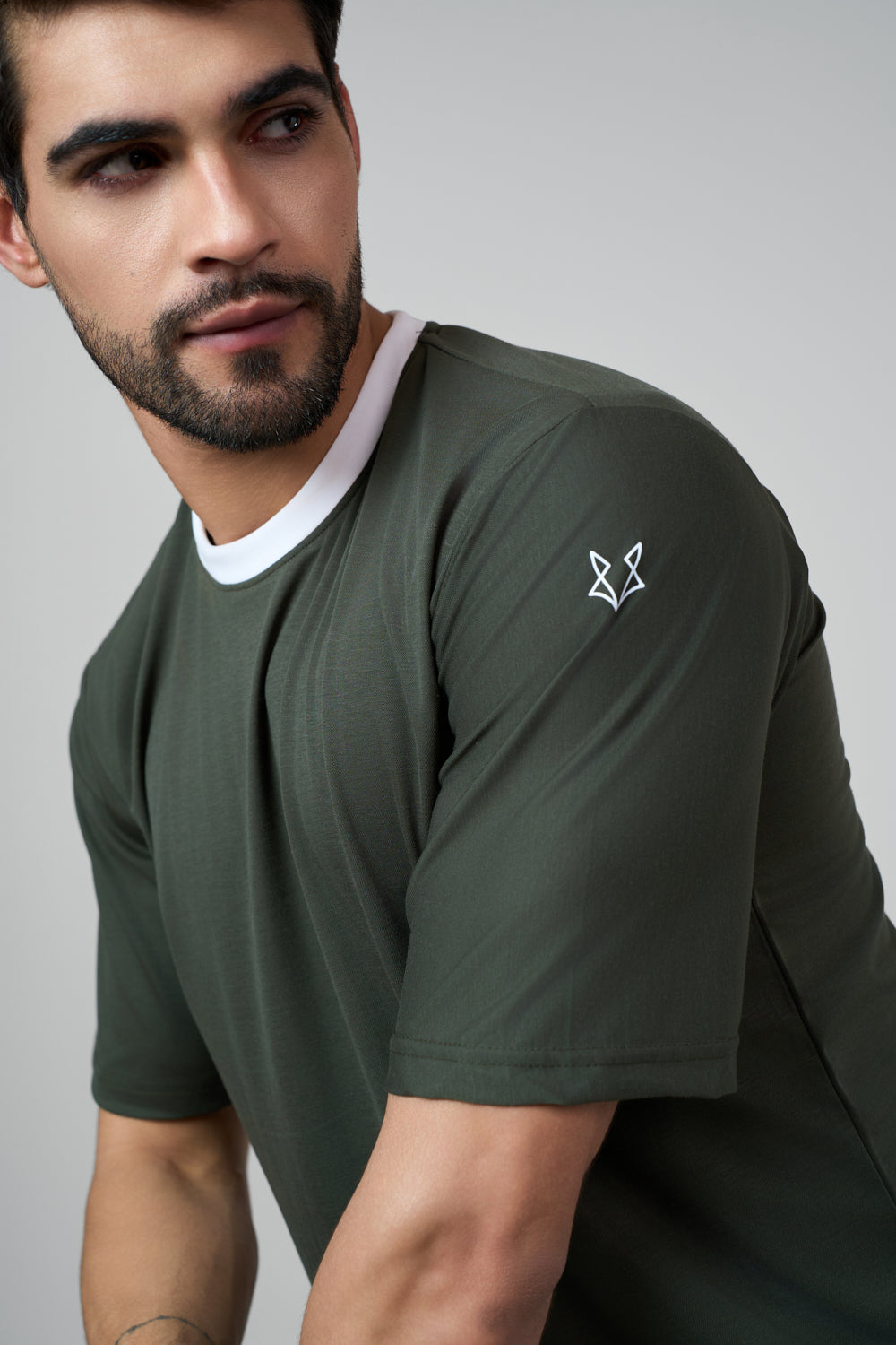 Green pullover front view