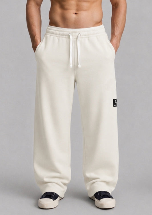 Warewolf Essential Oversized Cotton Track Pant – Off White
