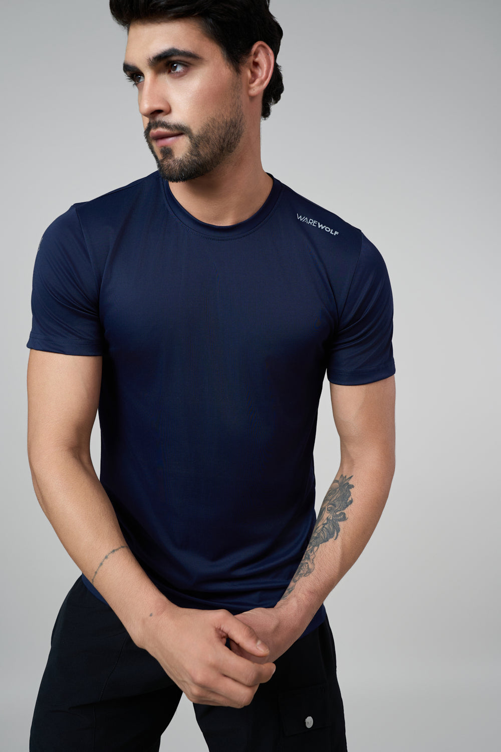 Terra Compressed Fit T-Shirt Navy