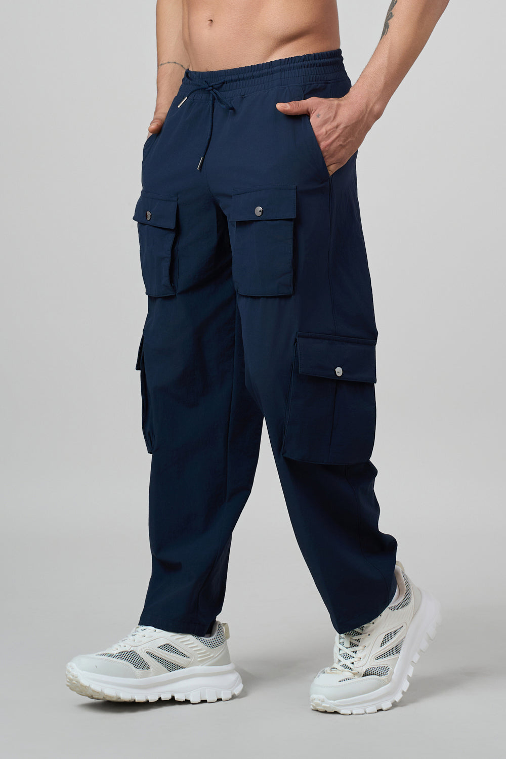 Canyon Cargo Nylon Track Pant Blue