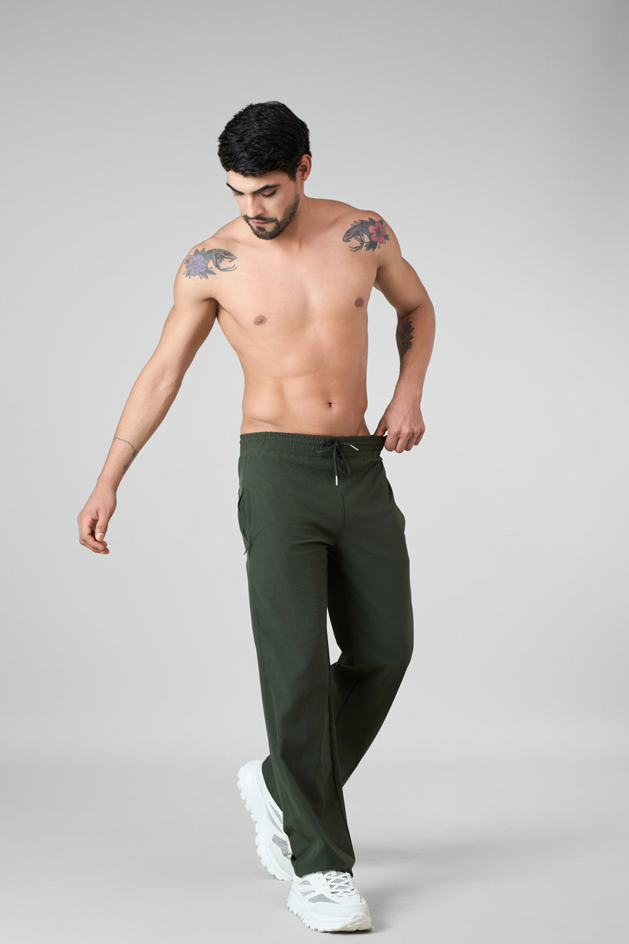 Savanna Relaxed Fit Nylon Trackpant Green