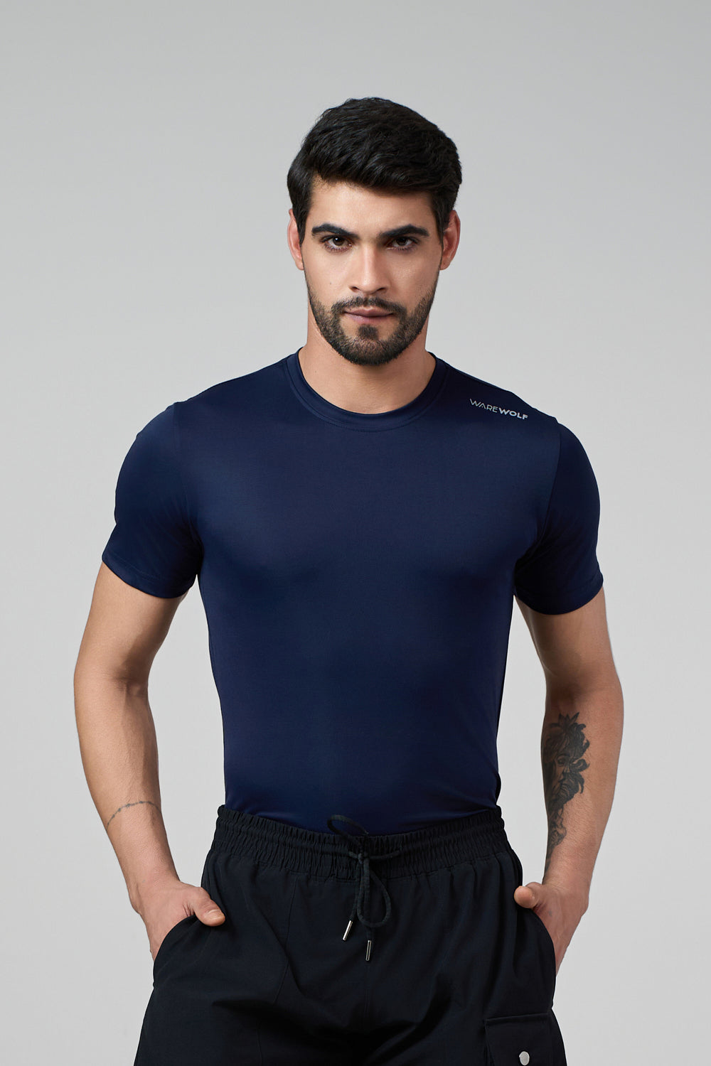 Terra Compressed Fit T-Shirt Navy