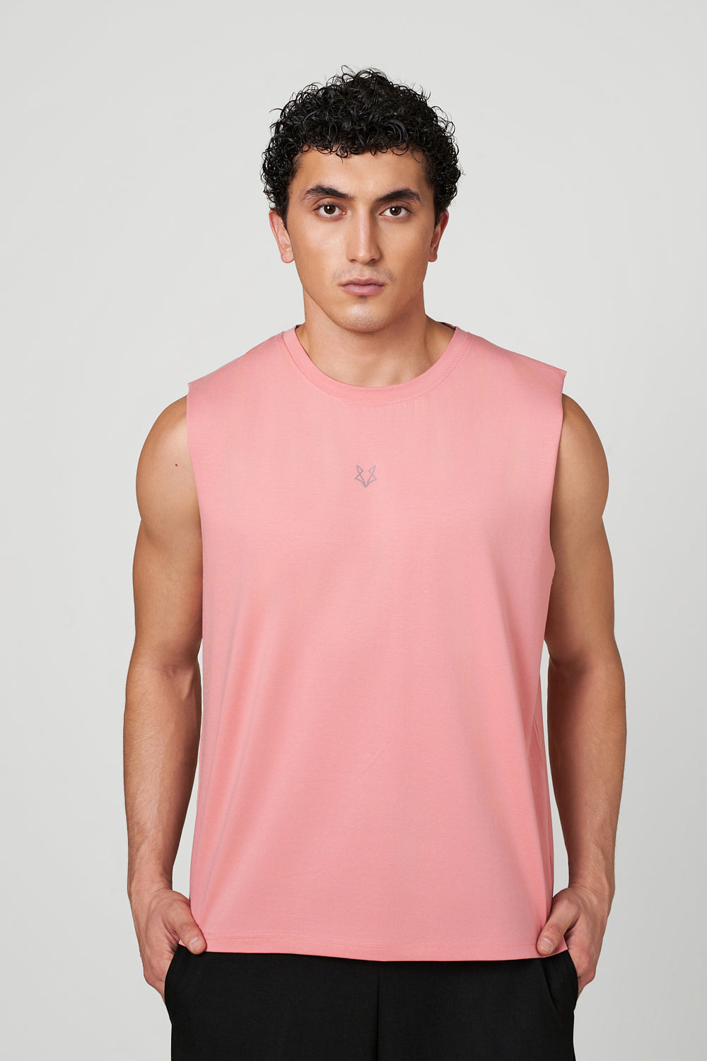 Warewolf Oversized Fit Raw WolfWeave Oversized Tank Top – Air Soft, Structured – Pink