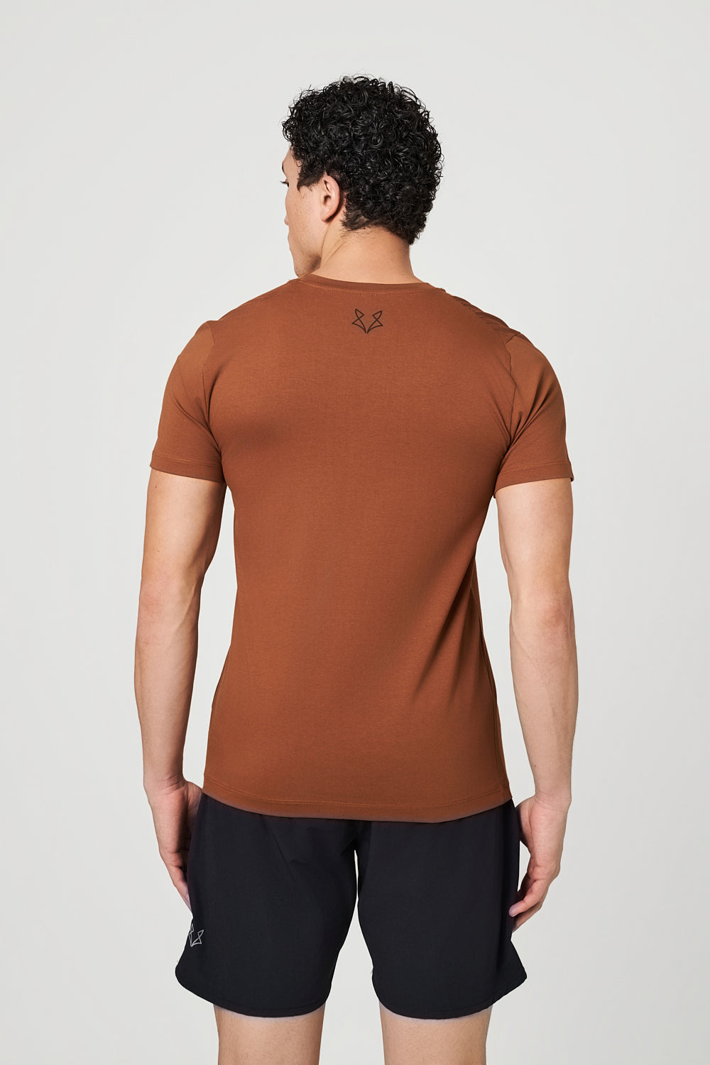 Warewolf Regular Fit Stealth WolfKnit Sportswear Crewneck – Cotton T-shirt, 4-Way Stretch, Comfort – Brown