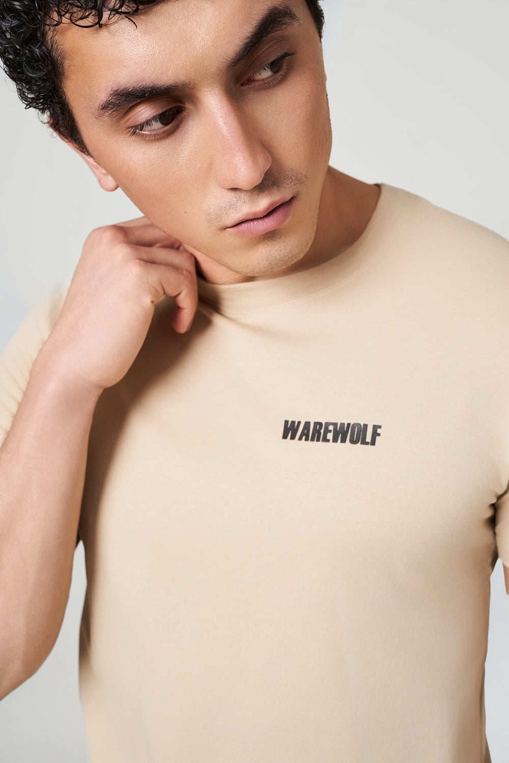Stealth WolfKnit Sportswear Crewneck in Beige – Regular Fit for training or everyday wear