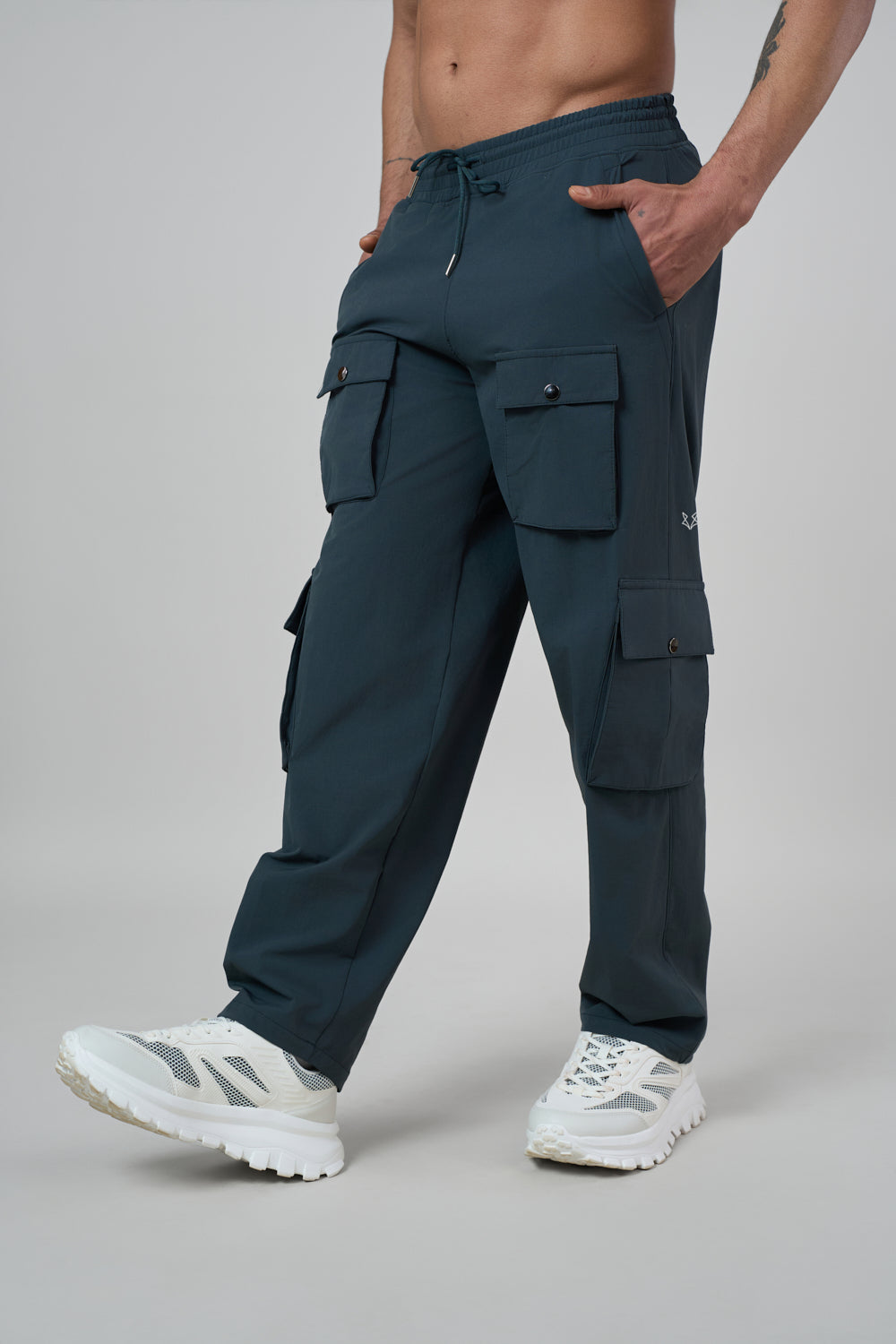 Canyon Cargo Nylon Track Pant Grey