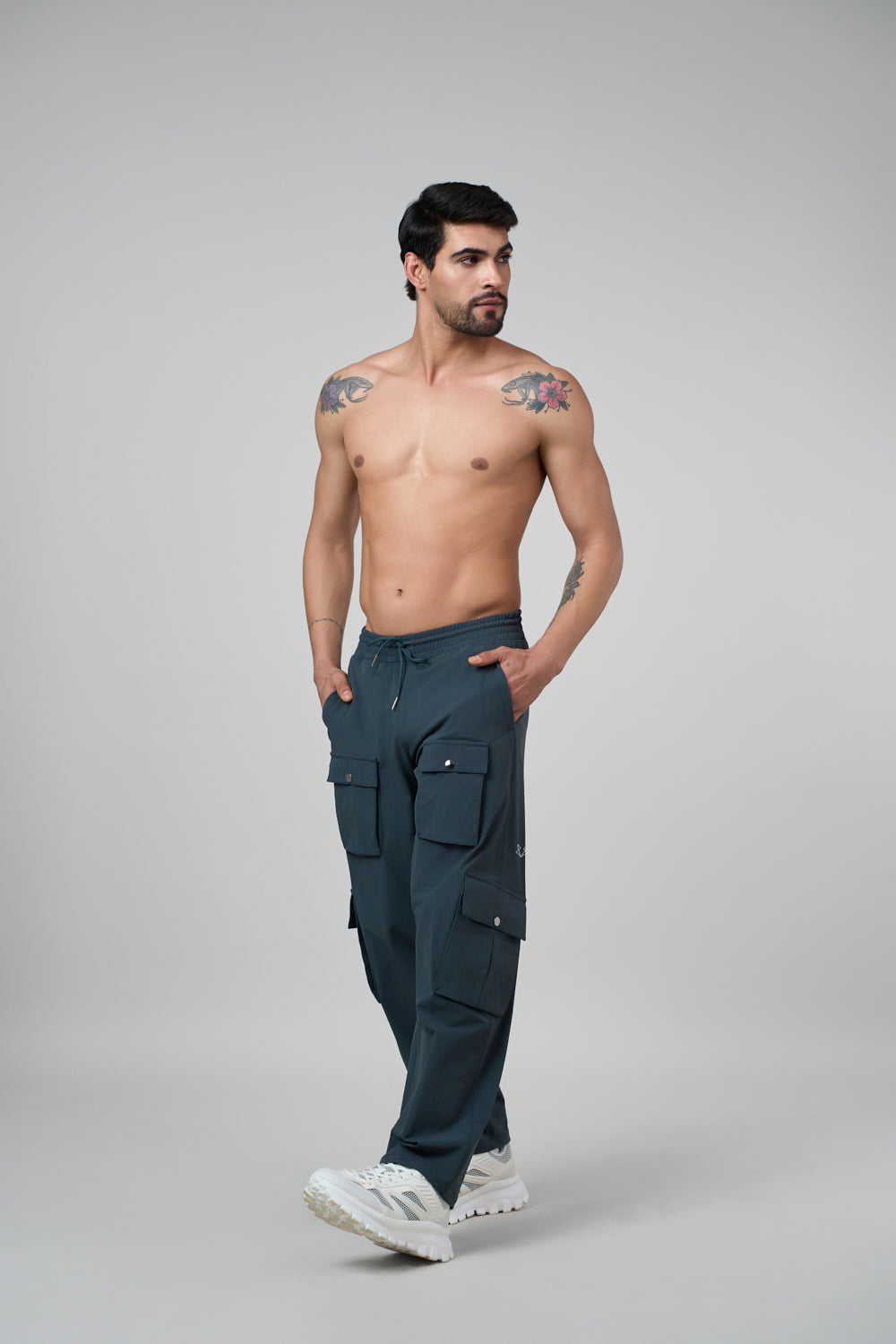 Canyon Cargo Nylon Track Pant Grey