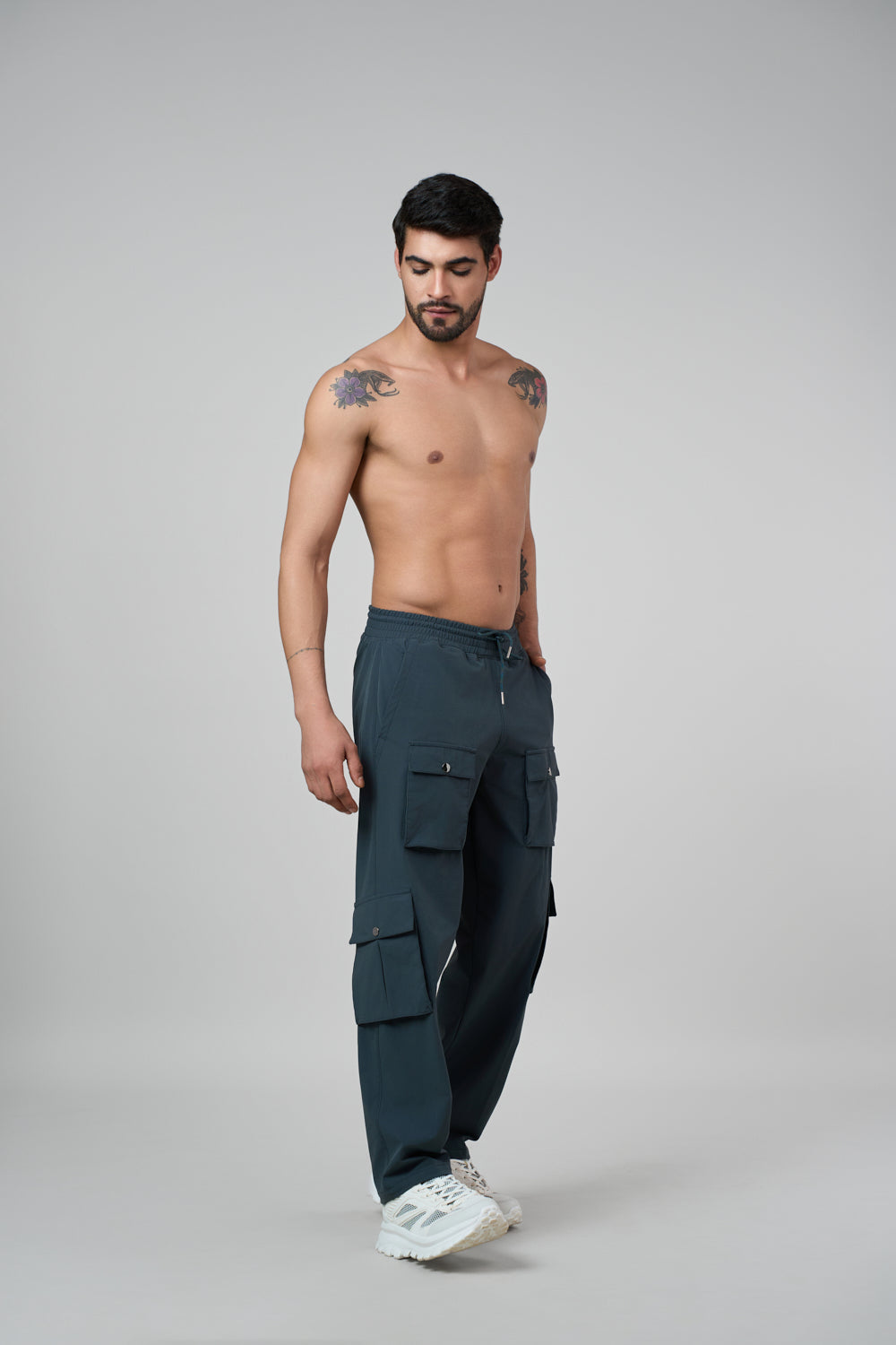 Canyon Cargo Nylon Track Pant Grey