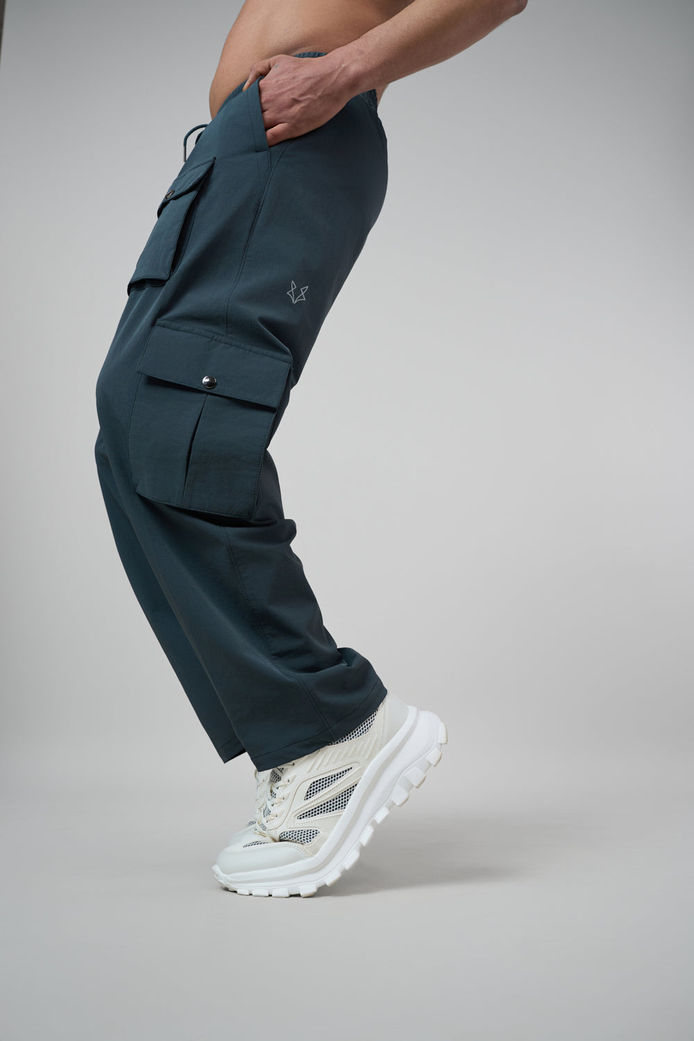 Canyon Cargo Nylon Track Pant Grey